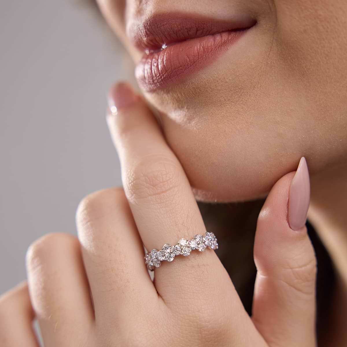 2 1/2 ctw Garland Round Lab Grown Diamond Eternity Band - 5.2mm Width